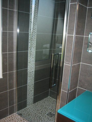 rénovation salle de bain tassin la demi lune , douche à l'italienne 